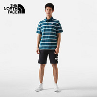 THE NORTH FACE 北面 短袖Polo男戶外舒適純棉短袖7WD9 藍色/EFS