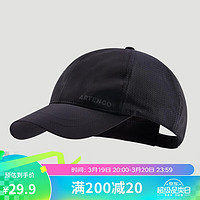 DECATHLON 迪卡儂 帽子男女鴨舌帽防帽黑色TC100_（58cm可調(diào)節(jié)）均碼4237279