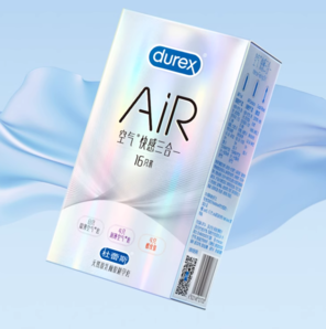 88VIP！durex 杜蕾斯 AiR系列 空氣快感三合一安全套 16只