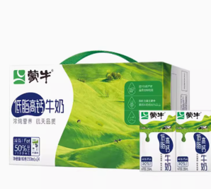 88VIP！MENGNIU 蒙牛 低脂高鈣牛奶250ml*24盒