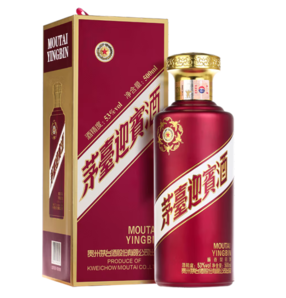 MOUTAI 茅臺 迎賓酒 醬香型白酒送禮酒水 53度 500mL 2瓶 （帶禮袋）