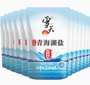 xuetian 雪天 未加碘青海湖鹽家用食鹽260g*12袋