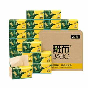 BABO 斑布 BASE系列本色抽紙 S碼 3層150抽*20包