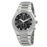CITIZEN 西鐵城 Crystal Chronograph Eco-Drive 黑色表盤光動(dòng)能男表 CA0750-53E