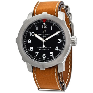 BREITLING 百年靈 航空計時超級8 黑色表盤機械男表 AB2040101B1X1