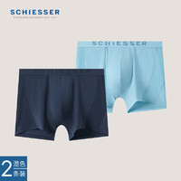 SCHIESSER 舒雅 吸濕速干透氣涼感運(yùn)動(dòng)男士?jī)?nèi)褲2條裝E5/22040T 寶藍(lán)+淺天藍(lán) XL