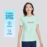 SKECHERS 斯凱奇 速干健身運(yùn)動(dòng)t恤女跑步服短袖t恤女式t恤夏季