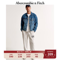 Abercrombie & Fitch 復(fù)古保暖抓絨運(yùn)動(dòng)褲