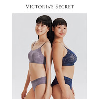 VICTORIA'S SECRET Q彈軟支撐果凍條小雛菊老花蕾絲返定杯薄杯無鋼圈背心文胸 96B7香芋紫小雛菊 11210808 S