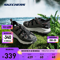 SKECHERS 斯凱奇 丨Skechers夏季男士輕質(zhì)休閑涼鞋增高厚底緩震防滑漁夫鞋子237581