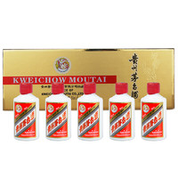 MOUTAI 茅臺(tái) 飛天 金色條盒裝 醬香型白酒 53度 50ml*5瓶