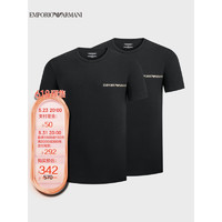 EMPORIO ARMANI 奢侈品男裝23春夏EAU男士家居舒適T恤衫（兩件裝）