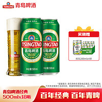 TSINGTAO 青島啤酒 經(jīng)典500ml*18聽+純生200ml*4