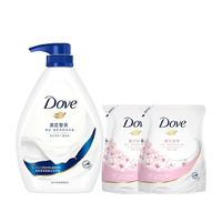 Dove 多芬 沐浴露 櫻花持久留香大容量家庭裝850g+200g*2 共1250g