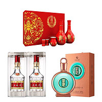 普五雙支+紅花郎10禮盒500ml*2+君品習酒精裝500ml*1瓶