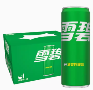 雪碧摩登罐碳酸飲料檸檬味汽水330ml*20罐