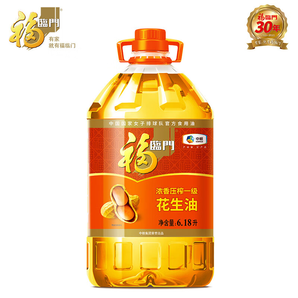 福臨門 濃香壓榨一級(jí) 花生油 6.18L*2桶（贈(zèng)小磨香油100ml*2 ）