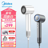 Midea 美的 高速吹風(fēng)機(jī) 大功率/高濃度負(fù)離子護(hù)發(fā)/電吹風(fēng)FG2-流光白