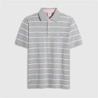 Brooks Brothers 男士23夏新純棉翻領(lǐng)條紋休閑短袖POLO衫