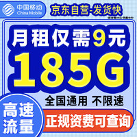 中國移動(dòng) CHINA MOBILE 國移動(dòng)流量卡9元低月租電話卡手機(jī)卡超大流量5G高速套餐長期套餐全國通用