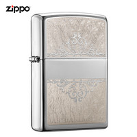 ZIPPO 之寶 防風煤油打火機 古典花1-鏡面鍍鉻