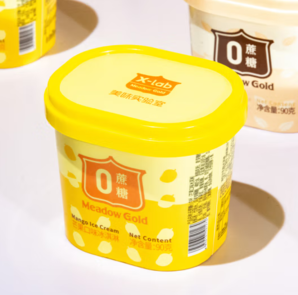 Meadow Gold 美登高 無蔗糖小方杯 芒果口味冰淇淋90g*4盒