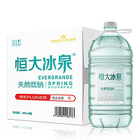 恒大冰泉 4L*4桶！長白山飲用天然低鈉礦泉桶裝水 弱堿性泡茶整箱