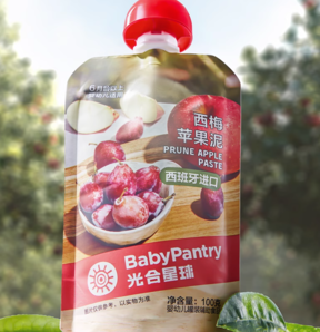 88VIP！BabyPantry 光合星球 嬰幼兒水果泥 100g×10袋