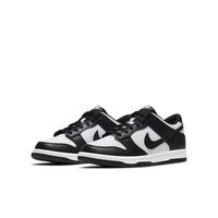 NIKE 耐克 DUNK LOW (GS)黑白熊貓夏季新款舒適百搭低幫休閑鞋 CW1590-100 黑色 36