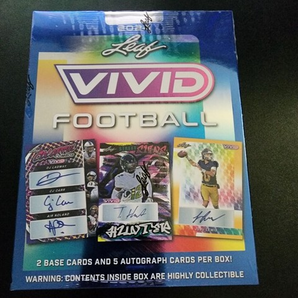 2024 Leaf Vivid Football Hobby Box 橄欖球球星卡