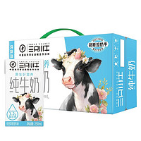 MENGNIU 蒙牛 現(xiàn)代牧業(yè)三只小牛純牛奶全脂滅菌乳250ml×24包