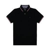 TOMMY HILFIGER 網(wǎng)球穿搭 男士左胸小logo條紋短袖polo衫