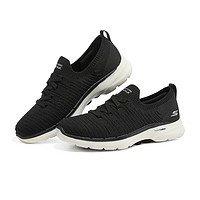 SKECHERS 斯凱奇 一腳蹬輕便透氣運(yùn)動(dòng)休閑鞋 124504 黑色/白色 BKW 36 (230mm)