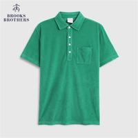 Brooks Brothers 男士夏新純色毛圈短袖針織Polo衫