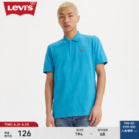 Levi's 李維斯 24夏季男士短袖POLO衫商務(wù)復(fù)古潮流輕薄舒適 藍(lán)色 L