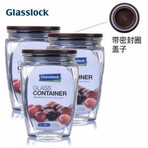 Glasslock 三光云彩 IP536L 帶蓋圓形玻璃儲(chǔ)物罐500mL*3個(gè)