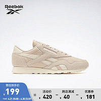 Reebok 銳步 官方23男CLASSIC NYLON經(jīng)典運(yùn)動(dòng)休閑復(fù)古百搭跑步鞋 100032795 42.5