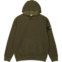 STONE ISLAND 石頭島 橄欖色男士logo貼布連帽衫