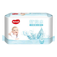 HUGGIES 好奇 純水濕巾30抽超柔嬰兒濕巾新生兒嬰童手口可用濕巾