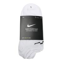 NIKE 耐克 EVERYDAY LIGHTWEIGHT NO SHOW 中性運(yùn)動(dòng)襪 SX7678-100 白色 M 3雙裝
