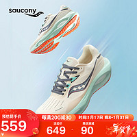 saucony 索康尼 火鳥3男女跑鞋緩震支撐跑步鞋訓(xùn)練運(yùn)動(dòng)鞋米灰綠43