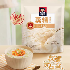 88VIP！QUAKER 桂格 沖飲麥片谷物原味蒸糯 600g