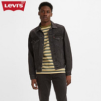 Levi's 李維斯 春季男士修身牛仔外套夾克時尚潮流翻領(lǐng)上衣