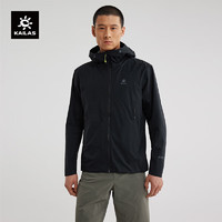 KAILAS 凱樂(lè)石 雷鳥(niǎo)LT連帽軟殼衣GORE-TEX 2L防風(fēng)透氣戶(hù)外輕量彈力夾克男 玄青黑-男款 XL