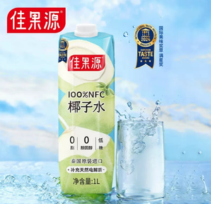 佳果源 100%NFC泰國(guó)椰子水1L*1瓶