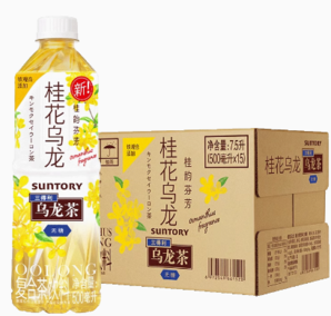 9日8點(diǎn)百億補(bǔ)貼！SUNTORY 三得利 無糖0脂桂花烏龍茶飲料500ml*15瓶