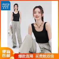 JEANSWEST 真維斯 無袖美式小吊帶 黑-純色