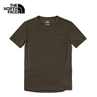 THE NORTH FACE 北面 短袖T恤男戶外速干運動健身休閑短袖7WCW 綠色/21L S