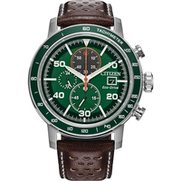 Prime會員：CITIZEN 西鐵城 Eco-Drive Weekender Brycen 綠色表盤計(jì)時男表 A0851-05X