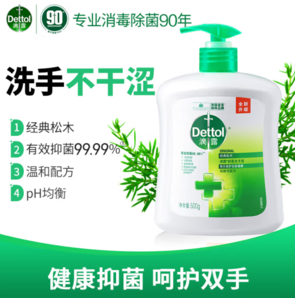 PLUS會員！Dettol 滴露 經(jīng)典松木免洗抑菌洗手液 500ml